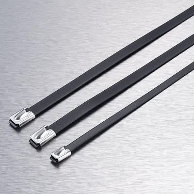 Pvc coated ball-lock stainless steel cable tie